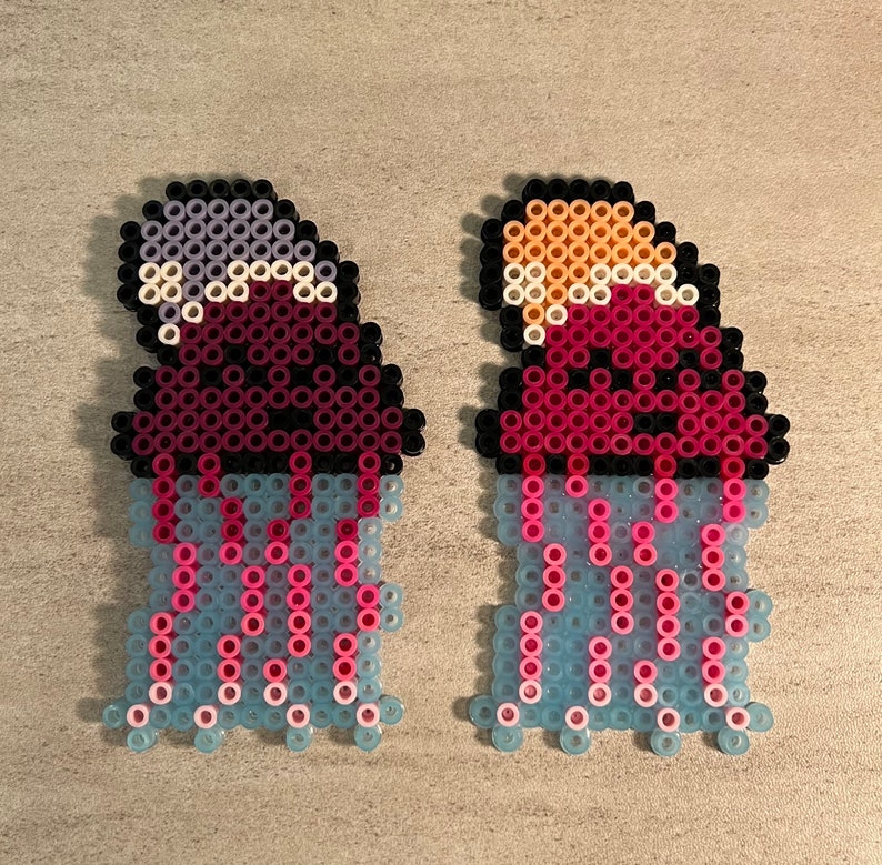 Smiling Jellyfish Original Fusebead Craft Coaster Cute Perler