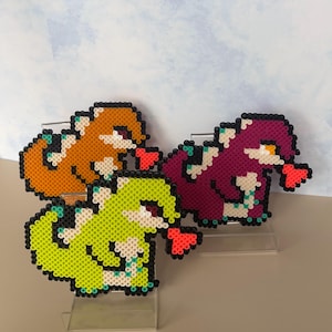 Baby Beadzilla - Godzilla Dragon - Original Perler Bead Craft - Magnet | Coaster - Cute Perler Gift