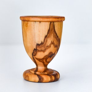 Handmade Olive Wood Egg Cup: Rustic Kitchen Decor (3&quot;)