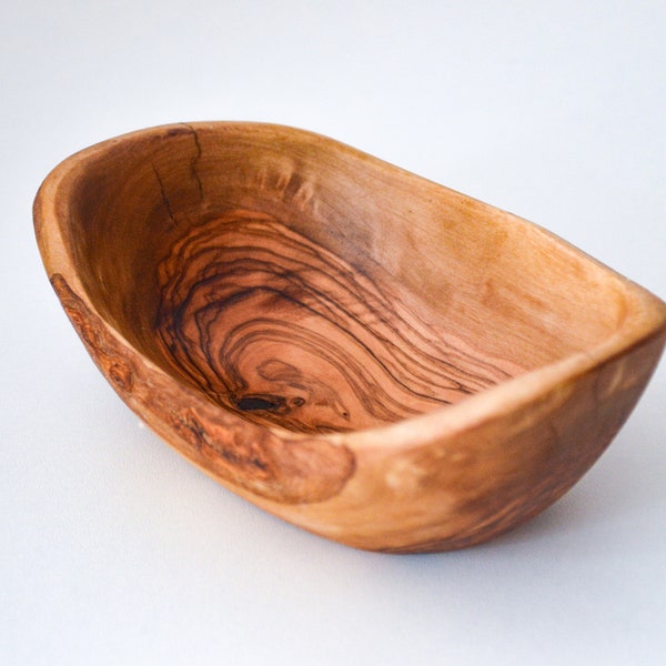 Handmade small rustic olive wood bowl (5"), Serving bowl, Rustic wooden bowl, Rustic bowl decor, Wedding gift, Housewarming gift