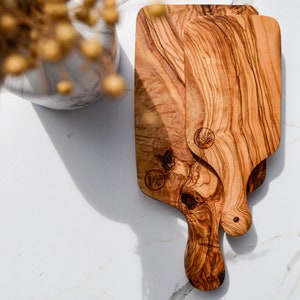 WOOD SERVING PLATTER | Olive Wood Set Of 2 Small Cutting Board | Wood Cheese Board | Olive Wood Cheese Board | Wooden Cheese Server I