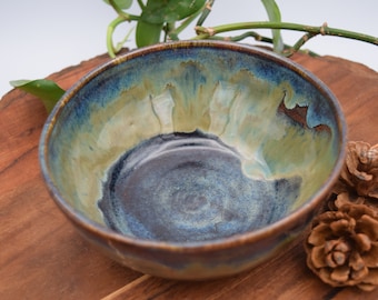 Asymmetrical Multicolored Small/Medium Serving Bowl | ceramic dish | handmade pottery | organic earthenware | MC04
