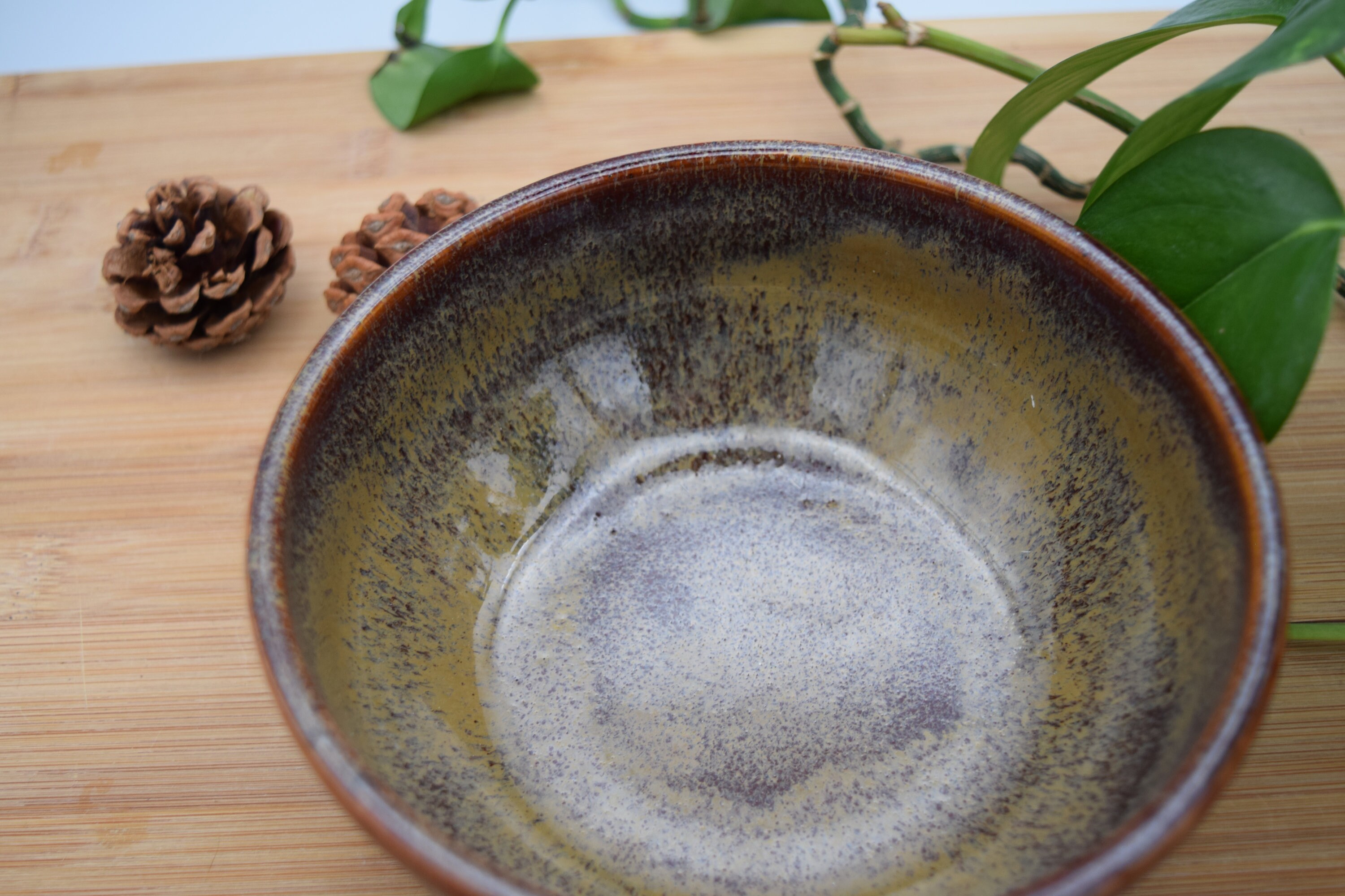 Rusty Gold Pottery Bowl, Ceramic popular Dinnerware