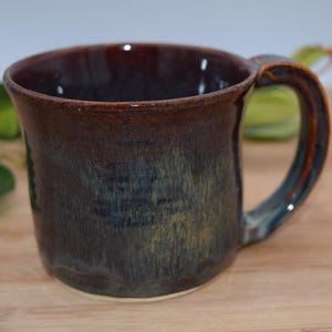 Purple, Blue, Cream and Brown Mug | ceramic dish | handmade pottery | organic stoneware | A518
