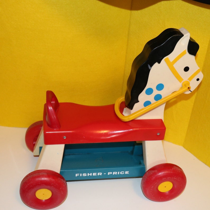 Vintage Fisher Price Riding Toy Horse Pony Clippity Clop Etsy