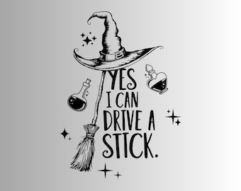 Sí, puedo conducir un coche de Halloween (Png, SVG), fiesta de Halloween (Png), palo de bruja (Png), escoba de bruja, temporada espeluznante (Svg), bruja de Halloween divertida (Png)