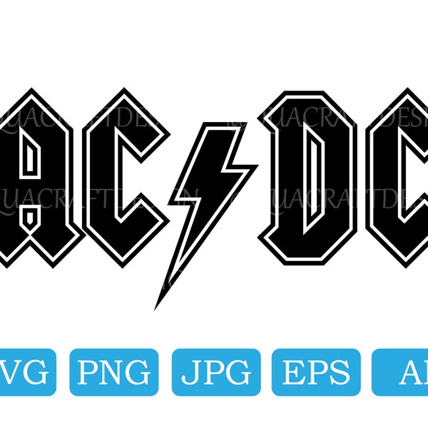 AC DC svg, ACDC svg, Vektordatei Vingtage Hard Rock svg, Cricut, svg, Instant Download, Silhoutte, ac dc svg,