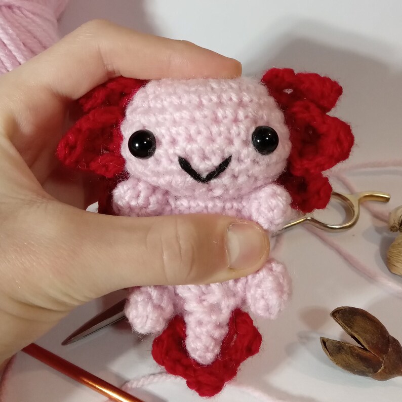 Axolotl Crochet Pattern PDF Cute Beginner Friendly Crochet Etsy