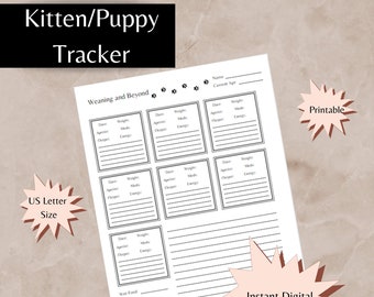 Foster Pet Daily Tracker - Weekly Page