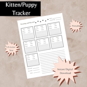 Foster Pet Daily Tracker - Weekly Page