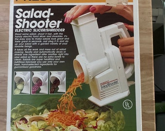 Vintage Presto Salad Shooter Electric Food Slicer Shredder 02910 COMPLETE