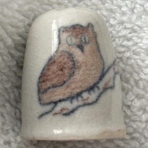 Ceramic Thimble -Owl