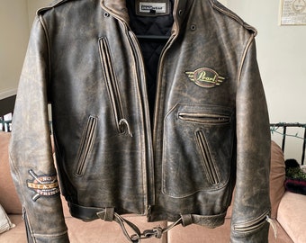Pearl Leather Jacket - Size M - Etsy
