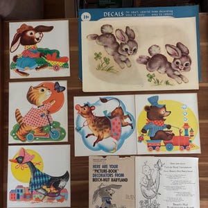 Vintage Meyercord Nursery Decal - Etsy