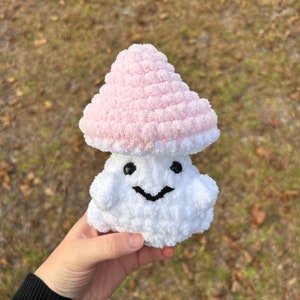 Mushroom Popper Crochet Plushie, Cute Plushie, Crochet Stuffed Animal, Mushroom Pop Plushie, Cute Mushroom