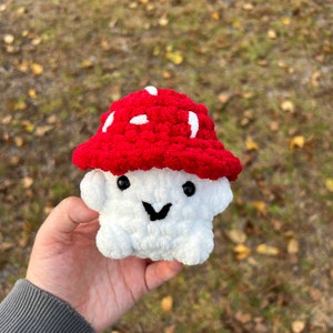 Mushroom Guy Crochet Plushie, Cute Plushie, Crochet Stuffed Animal, Mushroom Plushie