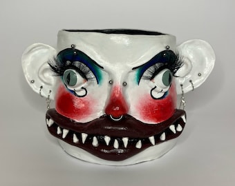 vaso per piante pagliaccio sorriso raccapricciante