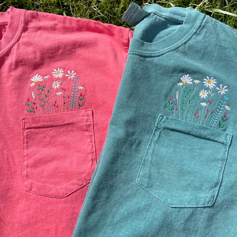 Brown embroidered pocket shirt main image 0