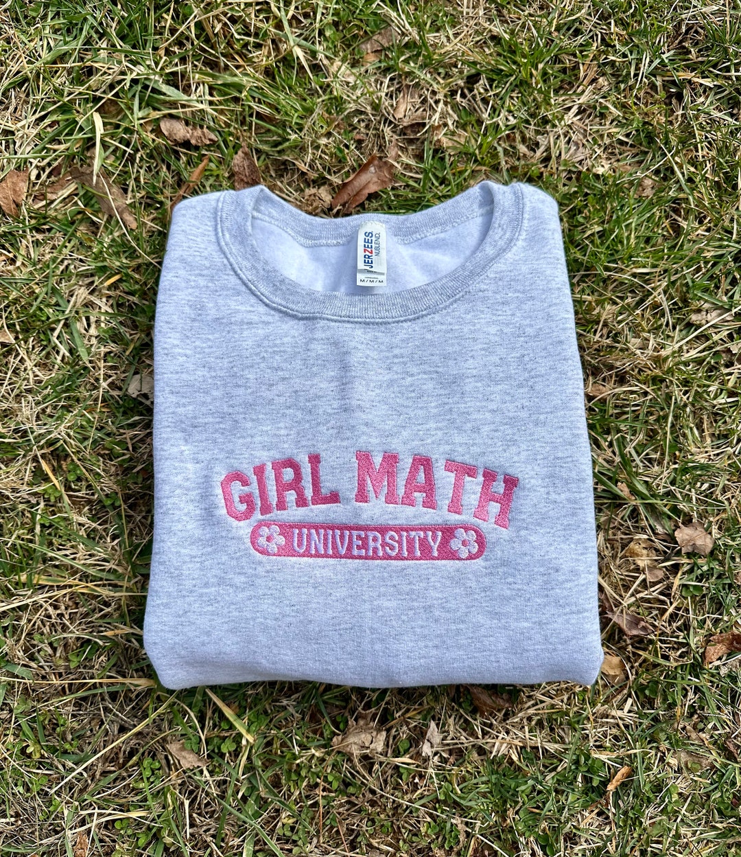 Girl Math Embroidered Crewneck Sweatshirt: Custom University Shirt - Etsy