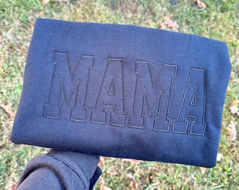 Made to order embroidered Mama custom crewnweck, gift for mom, mama sweatshirt