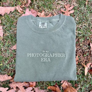 Made to order in my photographer era comfort colors short sleeve t shirt, gift for photographer, photography t shirt