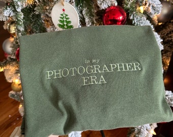 Embroidered Photographer Era Comfort Colors T-Shirt, Gift for Photographer, Custom