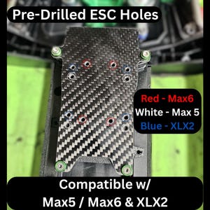ESC Mounting Plate (Carbon Fiber) + Rx Relocation Box - Compatible w/ Traxxas X-Maxx