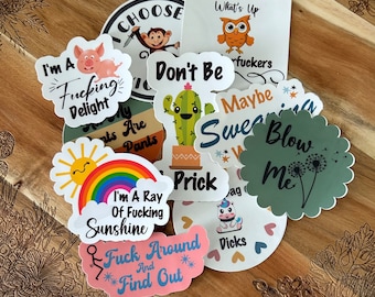 Adult Die-Cut Stickers/ Funny Sticker Bundle/ Waterproof Stickers