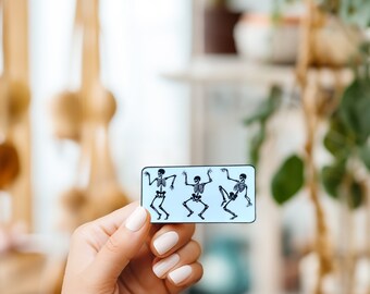 Dancing Skeletons//Vinyl Sticker//Waterproof sticker