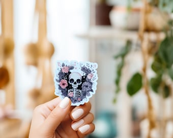 Cute Skeleton Sticker//Vinyl Sticker//Waterproof sticker