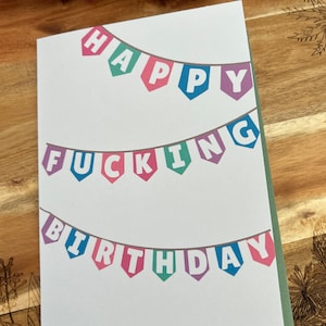 Happy F*cking Birthday Greeting Card//Funny Card//Funny Birthday