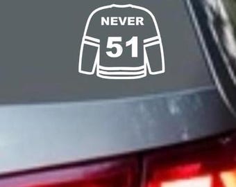 Never 51 Car Decal/Window Decal/