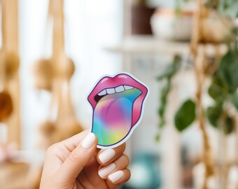 Mouth Sticker//Vinyl Sticker//Waterproof sticker//90's Sticker