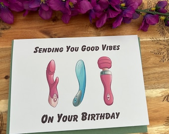 Wishing You Good Vibes on your Birthday Greeting Card//Funny Card//Funny Birthday