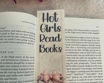 Hot Girls Read Books Bookmark//Funny Bookmark//