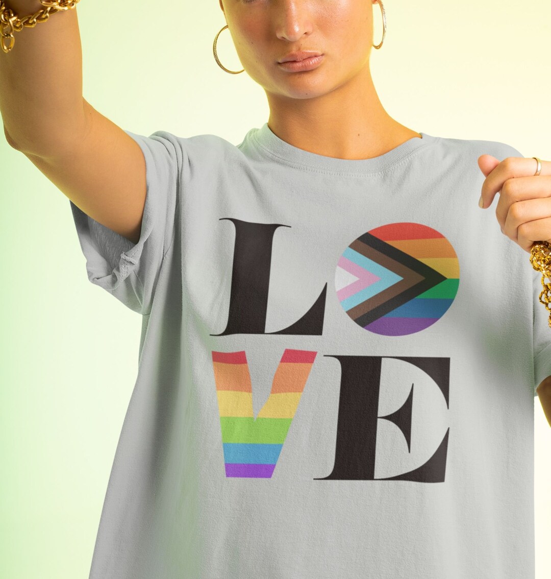 Lgbt T-Shirt Love Non Ha Genere Uomo Pride Colori Arcobaleno