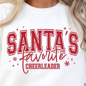 Santas Lieblings-Cheerleader SVG, Weihnachts-Cheerleader-Sg