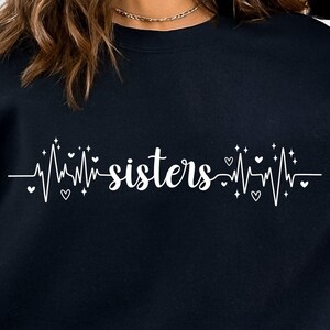 Schwestern Herzschlag SVG, Schwestern geschnitten Datei, Schwester Zeichen, Schwestern Shirt Zeichen, große Schwester Zeichen, kleine Schwester Zeichen, Geschwister Zeichen, beste Freunde Zeichen, Png