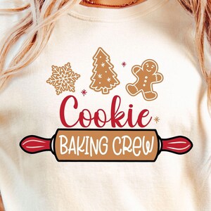 Cookie Baking Crew SVG, Familie Weihnachts-Svg, Lebkuchen-Svg, Weihnachtsback-Team SVG, Weihnachtskekse SVG, Familien Weihnachten Shirt SVG