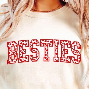 Besties Herz PNG, Valentinstag Besties PNG, Valentinstag Png, Bestie Png, Besties Valentine Shirt Png, Beste Freunde Png, Freundschaft Png