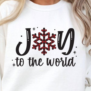 Alegría para el mundo SVG, Navidad SVG, Letrero navideño Svg, Alegría Svg, Feliz Navidad Svg, Camisa navideña Svg, Diseño Svg navideño, Cuadros Png