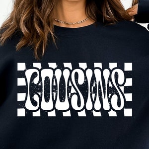 Retro Checkered Cousins SVG-PNG, Cousins Svg, Cousin Crew Svg, Cousin Svg, Cousins Shirt Svg, Cousin Squad Svg, Cool Cousins,Cousin Team Png