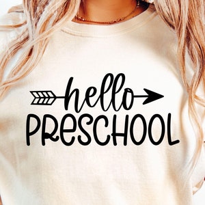Hello Preschool SVG, Back to School Svg, Preschool Svg, Preschool Teacher Svg, Preschool Shirt Svg, Teacher Shirt Svg, Pre School Svg, Pre K