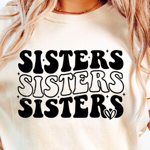 Schwestern SVG, große Schwester SVG, kleine Schwester, Schwester Herz SVG, Schwester SVG, Schwester Shirt SVG, gewellt gestapelt, Best Friends SVG, Schwesterschaft Design