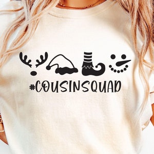 Cousin Squad SVG, Christmas Cousin Crew Svg, Christmas Squad Svg, Crianças Natal Svg, Papai Noel, Christmas Crew Svg, Família Natal Camisa Svg