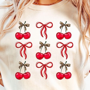 Kers png, Valentijnscocktail png, valentijnsshirt png, kersenstrik png, valentijnsstrik png, Love You Cherry Much png, trendy valentijnskaart png