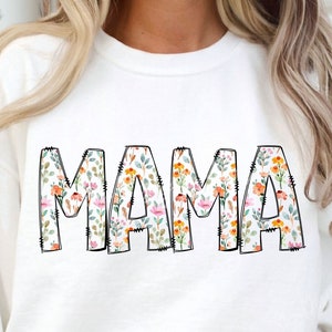 Fleurs sauvages maman PNG, Floral maman PNG, maman fleur Png, fête des mères PNG, sublimation maman, maman design, maman groovy Png, maman rétro