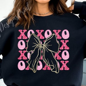 Coquette Valentine Xoxo PNG, Valentine Png, Glitter rosa, Fiocco Xoxo Png, Maglietta di San Valentino Png, Giorno di San Valentino Png, Amore Png, Valentine Png