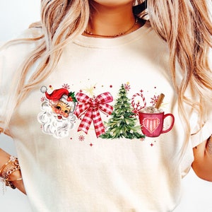 Retro Christmas PNG, Coquette Christmas Png, Christmas Vibes Png, Santa Claus Png, Christmas Shirt Png, Merry Christmas, Christmas Tree Png