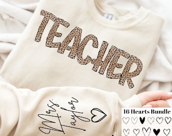 Leopard Teacher PNG, Personalized Teacher Png, Custom Teacher Name Png, Teacher Png, Teacher Shirt Png, Teacher Appreciation, Teacher Life